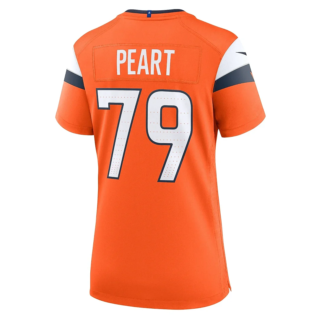 Zennovawear Women's Denver Broncos Matt Peart Orange Team Game Jersey