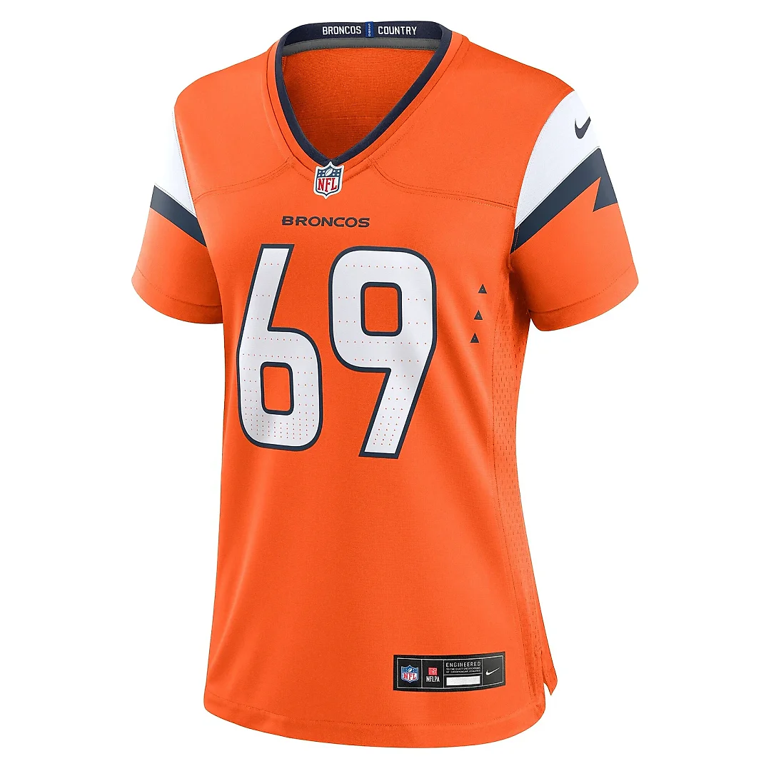 Zennovawear Women's Denver Broncos Mike McGlinchey Orange Team Game Jersey