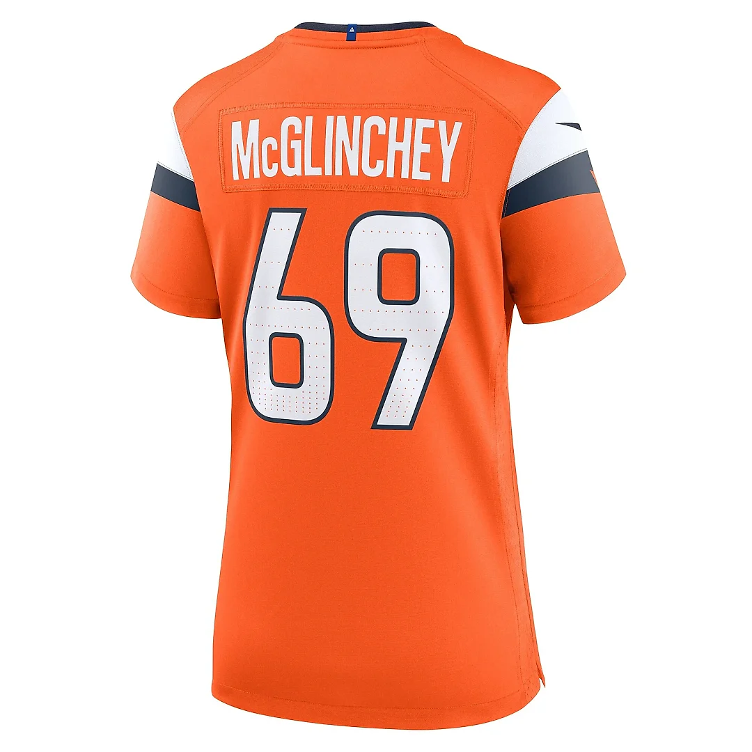 Zennovawear Women's Denver Broncos Mike McGlinchey Orange Team Game Jersey