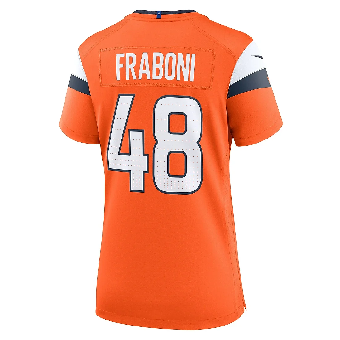 Zennovawear Women's Denver Broncos Mitchell Fraboni Orange Team Game Jersey