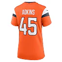 Zennovawear Women's Denver Broncos Nate Adkins Orange Team Game Jersey