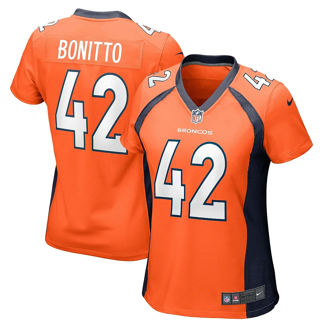 Zennovawear Women's Denver Broncos Nik Bonitto Orange Game Player Jersey