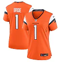 Zennovawear Women's Denver Broncos Number 1 Bride Orange Game Jersey