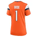 Zennovawear Women's Denver Broncos Number 1 Bride Orange Game Jersey
