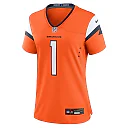 Zennovawear Women's Denver Broncos Number 1 Bride Orange Game Jersey