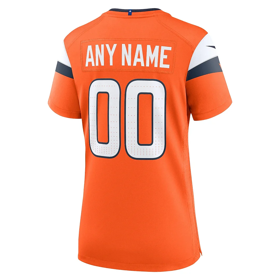 Zennovawear Women's Denver Broncos Orange Mile High Collection Custom Game Jersey