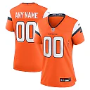 Zennovawear Women's Denver Broncos Orange Mile High Collection Custom Game Jersey