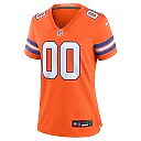 Zennovawear Women's Denver Broncos Orange Mile High Collection 1977 Throwback Custom Game Jersey