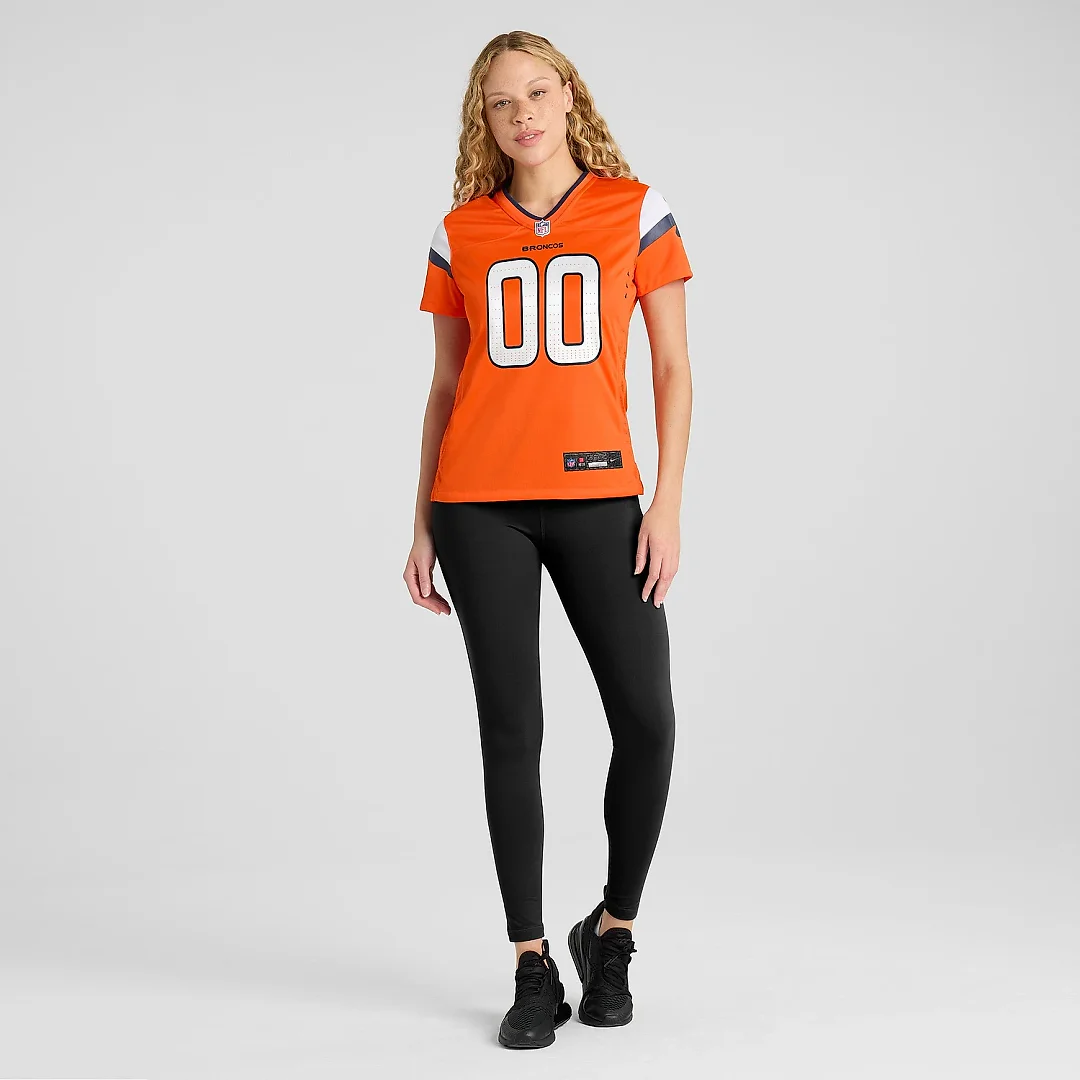 Zennovawear Women's Denver Broncos Orange Mile High Collection Custom Game Jersey