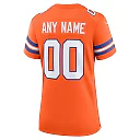 Zennovawear Women's Denver Broncos Orange Mile High Collection 1977 Throwback Custom Game Jersey