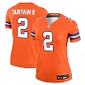 Zennovawear Women's Denver Broncos Patrick Surtain II Mile High Collection 1977 Throwback Orange Alternate Legend Player Performance Top