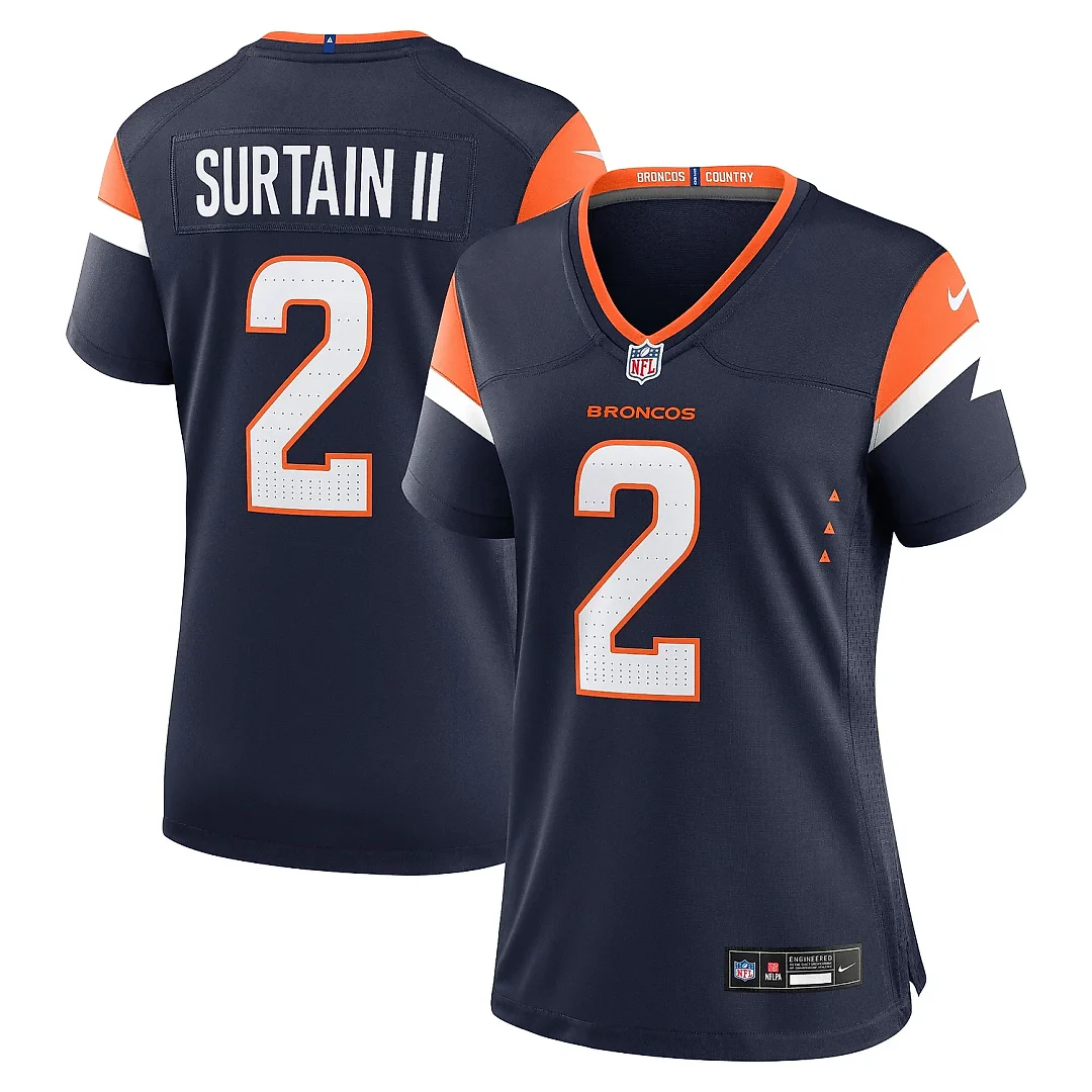 Zennovawear Women's Denver Broncos Patrick Surtain II Navy Mile High Collection Alternate Game Jersey