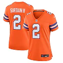 Zennovawear Women's Denver Broncos Patrick Surtain II Orange Mile High Collection 1977 Throwback Player Game Jersey