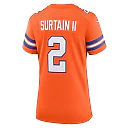 Zennovawear Women's Denver Broncos Patrick Surtain II Orange Mile High Collection 1977 Throwback Player Game Jersey