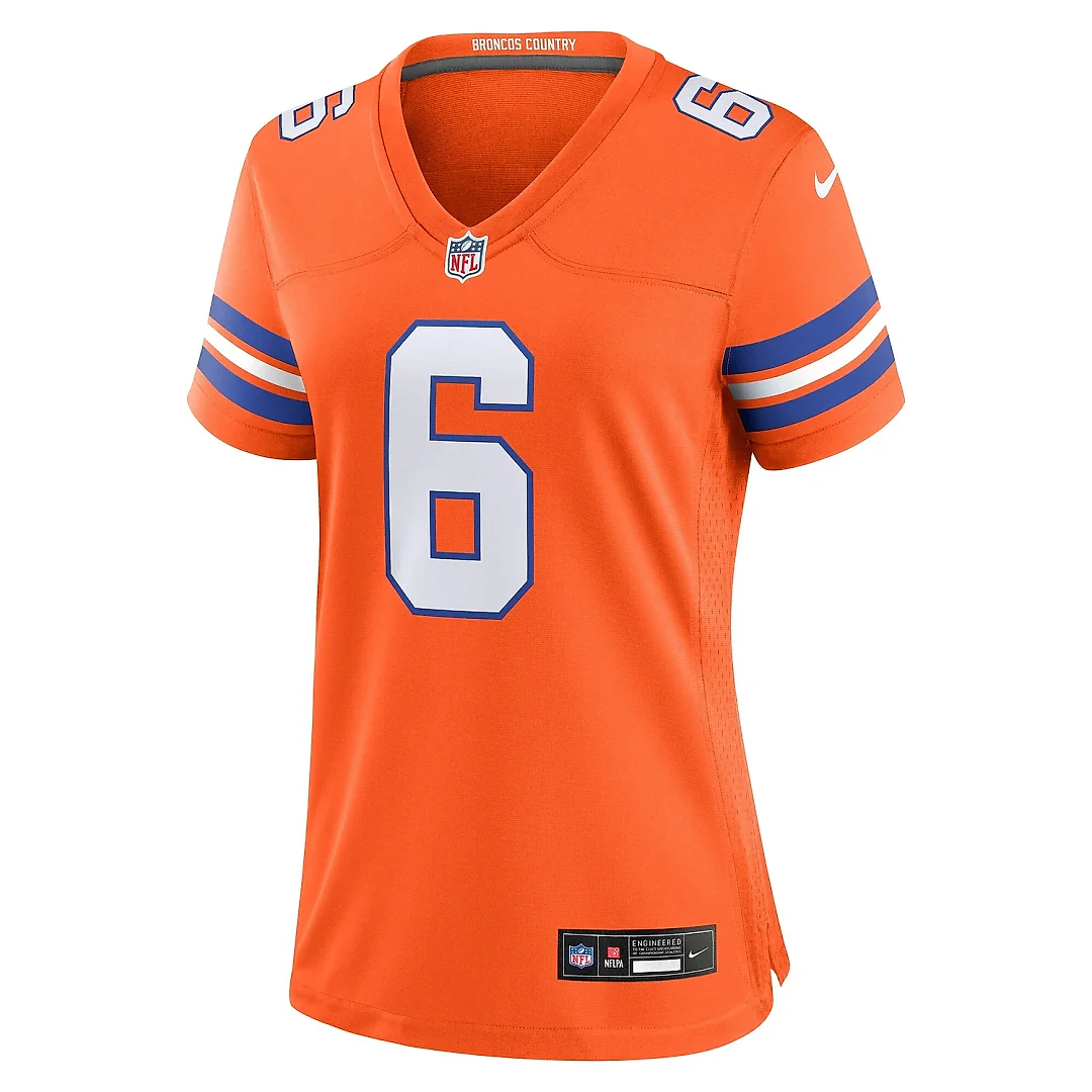 Zennovawear Women's Denver Broncos P.J. Locke III Orange Mile High Collection 1977 Throwback Player Game Jersey