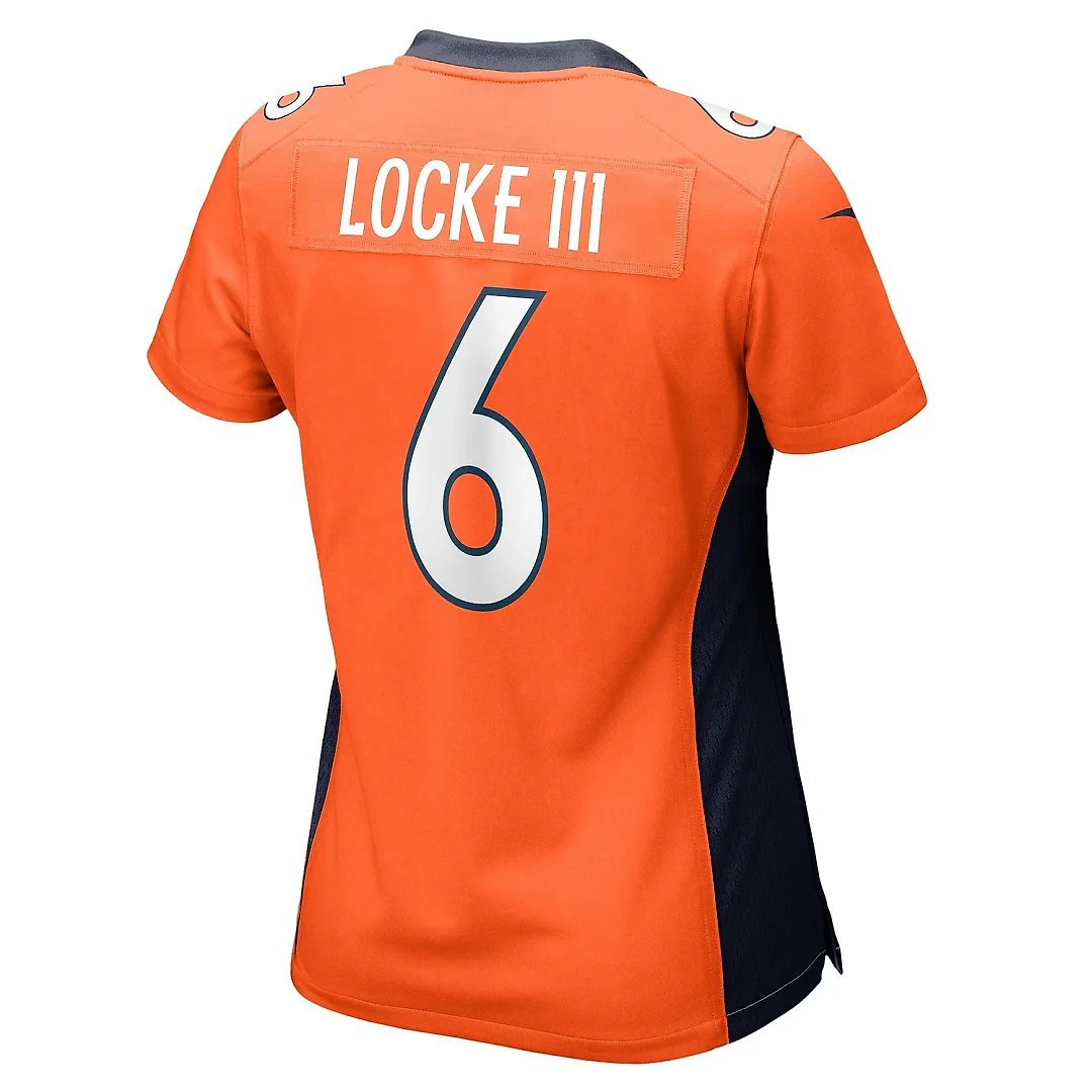 Zennovawear Women's Denver Broncos P.J. Locke Orange Game Player Jersey