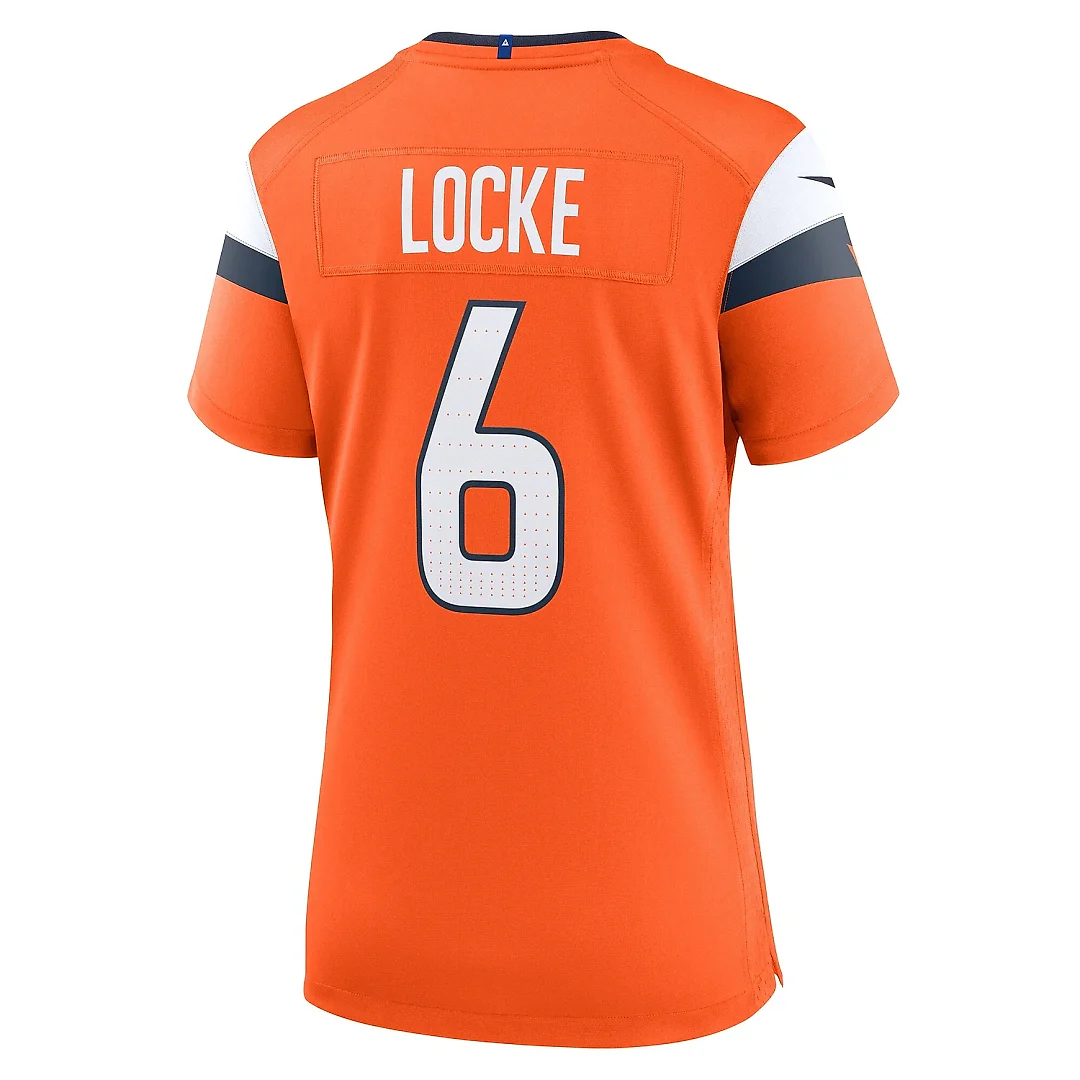 Zennovawear Women's Denver Broncos P.J. Locke Orange Team Game Jersey