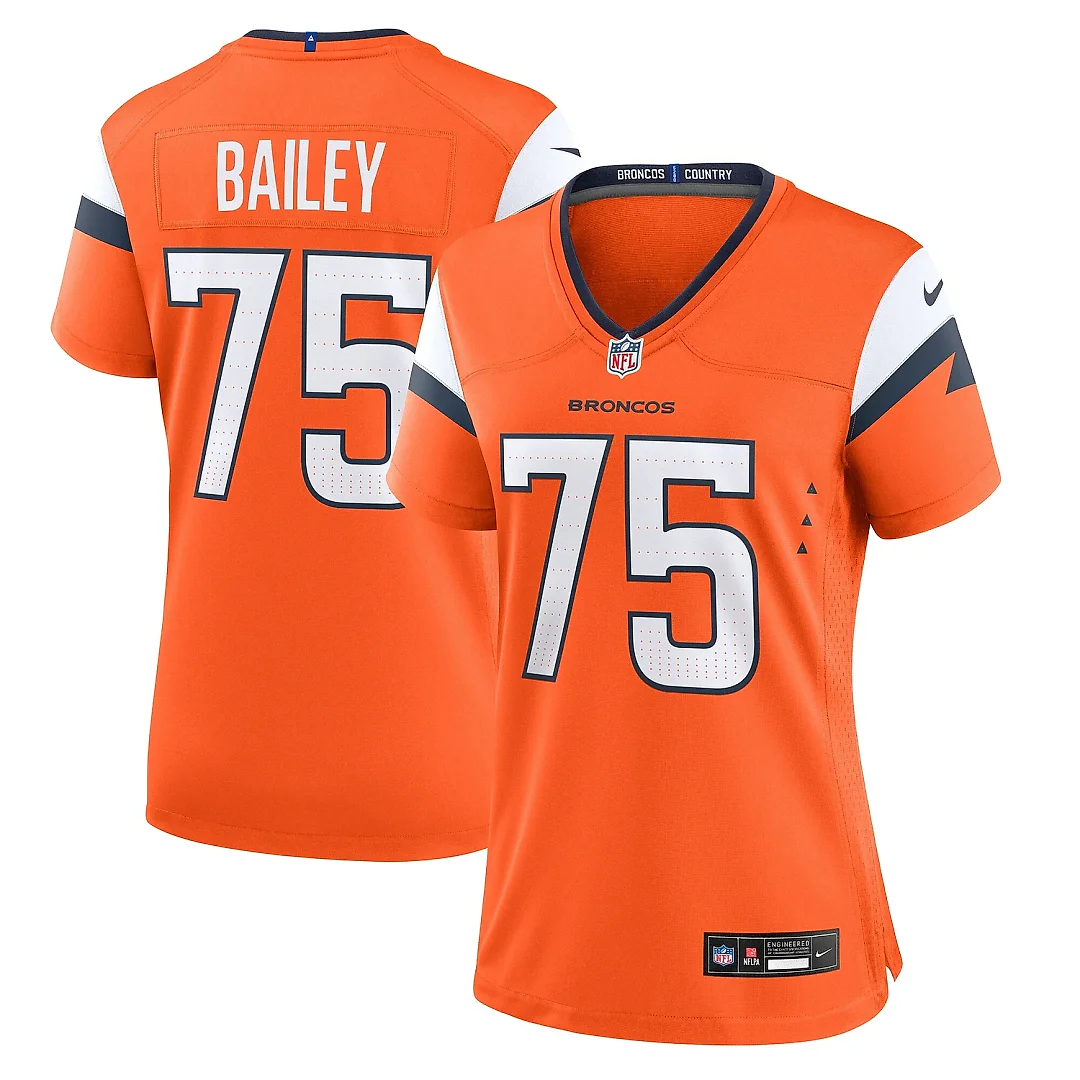 Zennovawear Women's Denver Broncos Quinn Bailey Orange Team Game Jersey