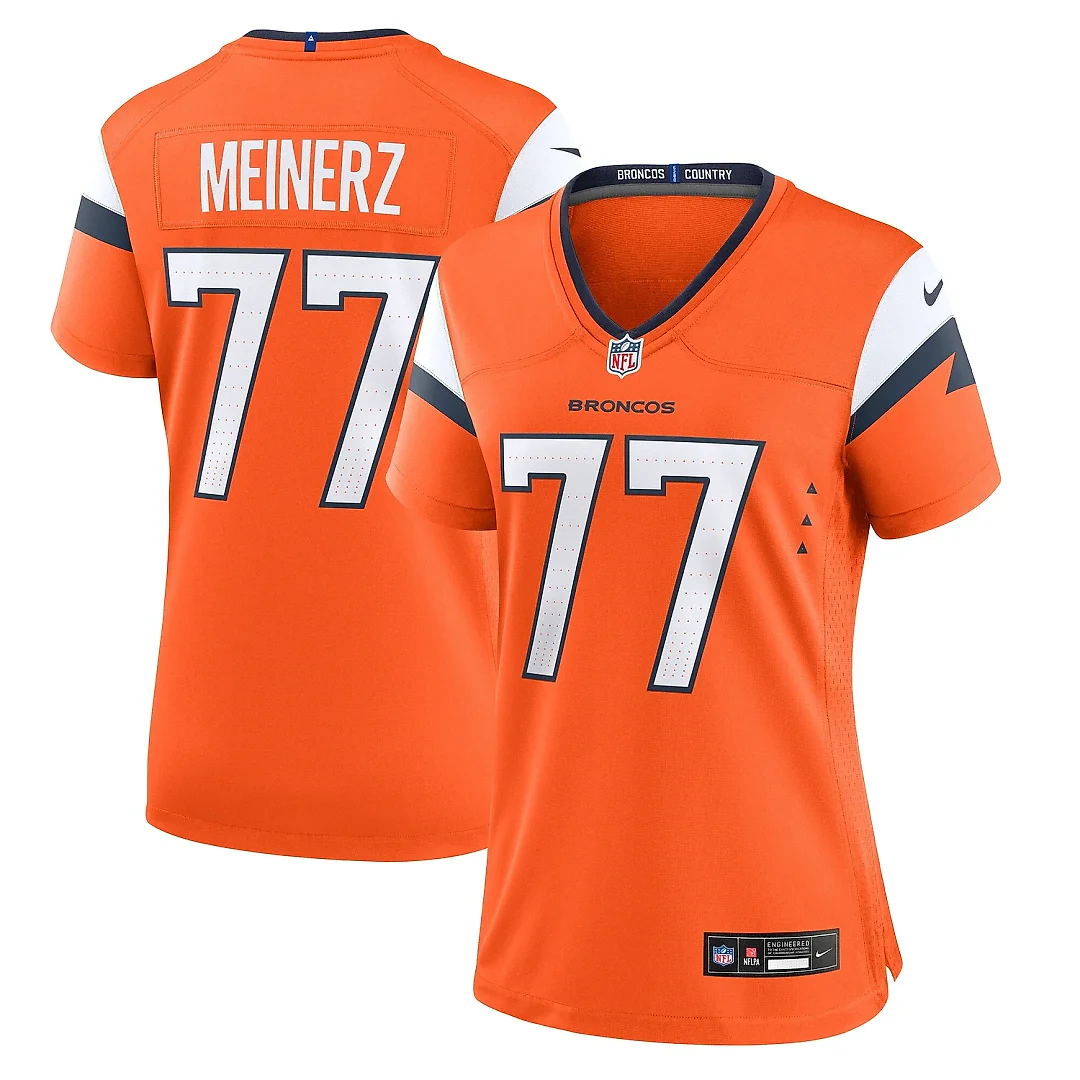 Zennovawear Women's Denver Broncos Quinn Meinerz Orange Team Game Jersey