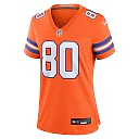 Zennovawear Women's Denver Broncos Rod Smith Orange Mile High Collection 1977 Throwback Retired Player Game Jersey