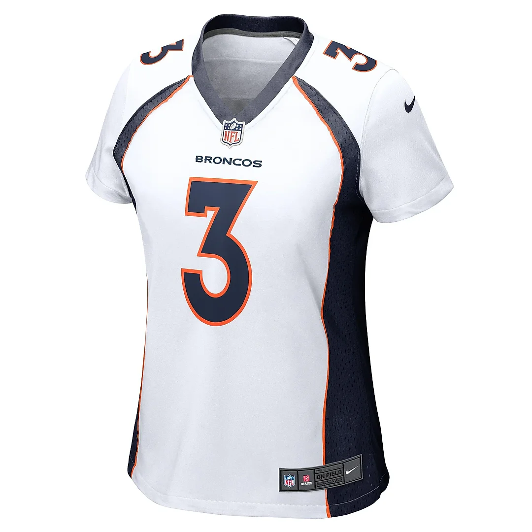 Zennovawear Women's Denver Broncos Russell Wilson White Player Jersey