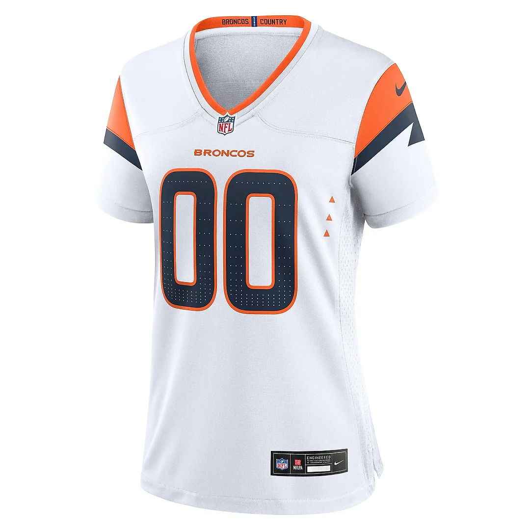 Zennovawear Women's Denver Broncos White Mile High Collection Custom Game Jersey