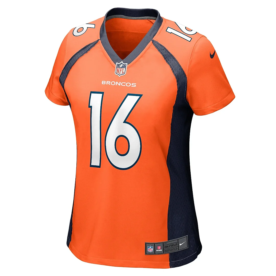 Zennovawear Women's Denver Broncos Wil Lutz Orange Game Jersey
