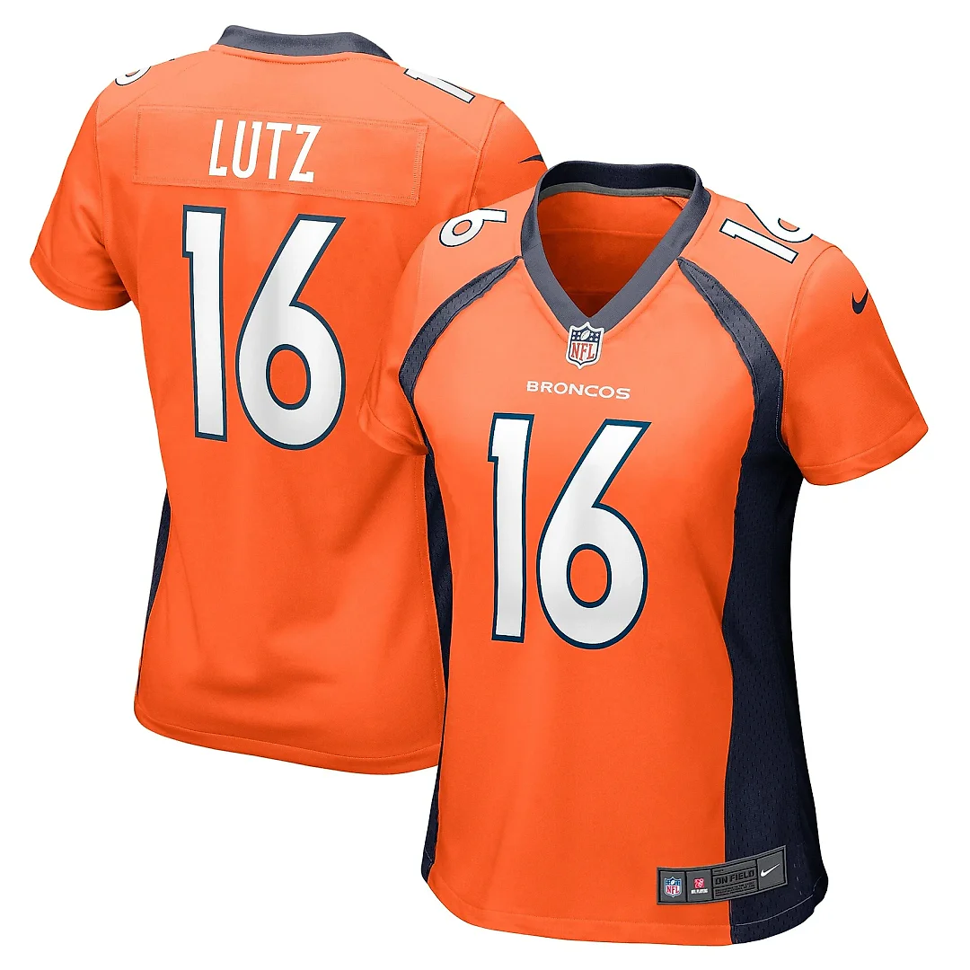 Zennovawear Women's Denver Broncos Wil Lutz Orange Game Jersey