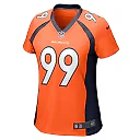 Zennovawear Women's Denver Broncos Zach Allen Orange Game Player Jersey