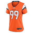Zennovawear Women's Denver Broncos Zach Allen Orange Team Game Jersey