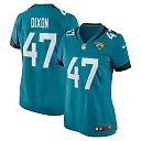 Zennovawear Women's De'Shaan Dixon Jacksonville Jaguars Teal Game Player Jersey
