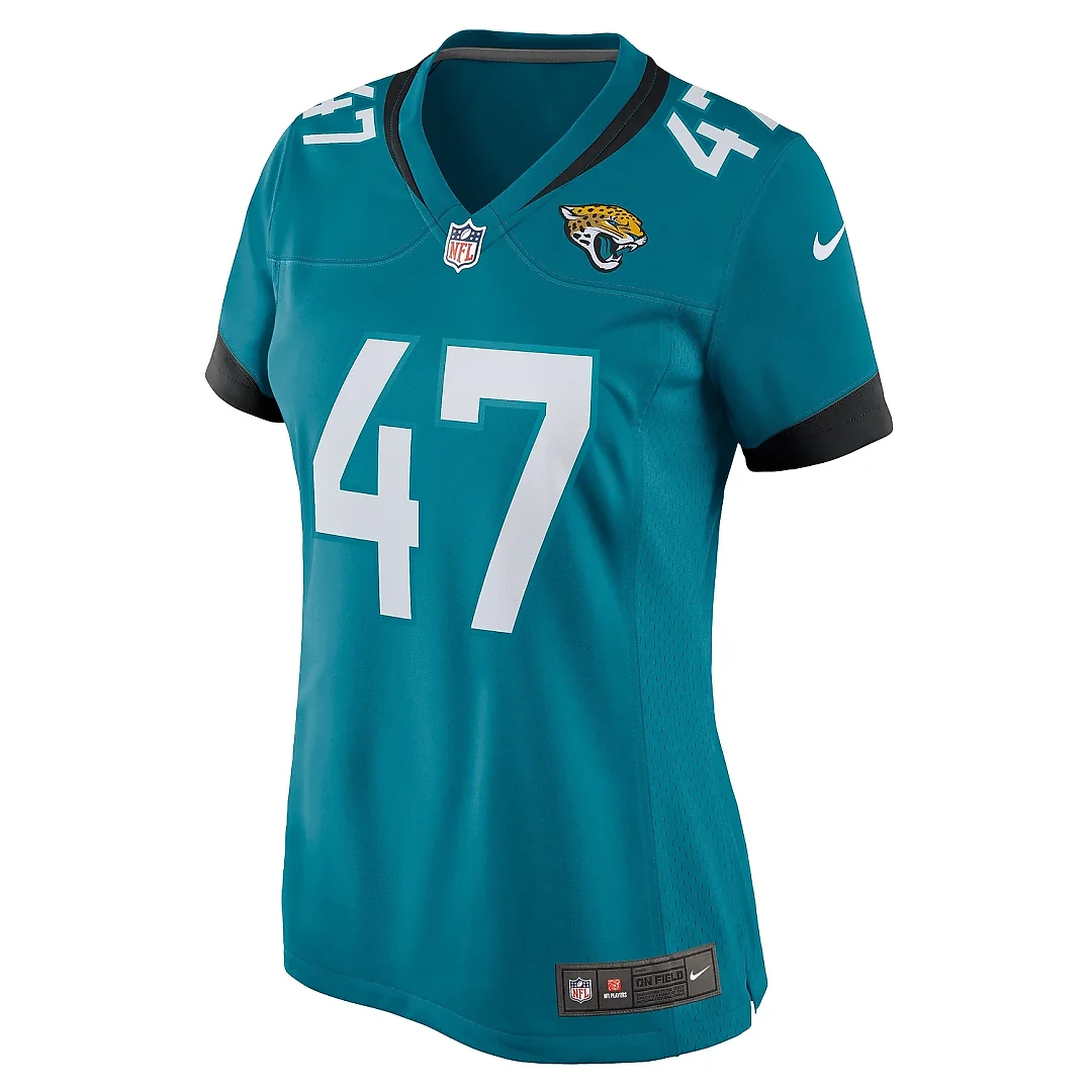 Zennovawear Women's De'Shaan Dixon Jacksonville Jaguars Teal Game Player Jersey