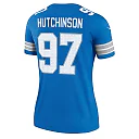 Zennovawear Women's Detroit Lions Aidan Hutchinson Blue Legend Player Performance Top