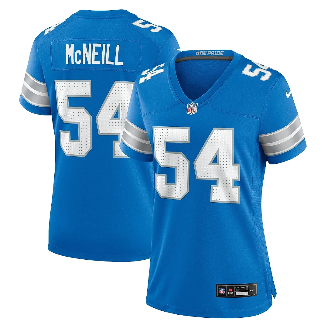 Zennovawear Women's Detroit Lions Alim McNeill Blue Team Game Jersey