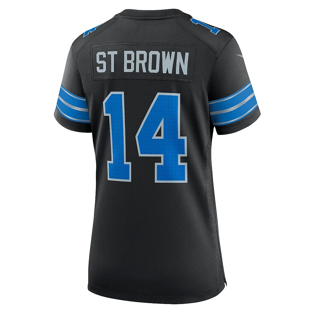 Zennovawear Women's Detroit Lions Amon-Ra St. Brown Black 2nd Alternate Game Jersey