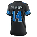Zennovawear Women's Detroit Lions Amon-Ra St. Brown Black 2nd Alternate Game Jersey