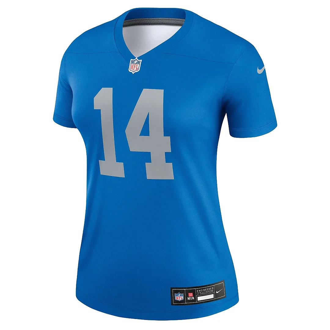Zennovawear Women's Detroit Lions Amon-Ra St. Brown Blue Alternate Legend Player Performance Top
