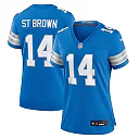 Zennovawear Women's Detroit Lions Amon-Ra St. Brown Blue Team Game Jersey