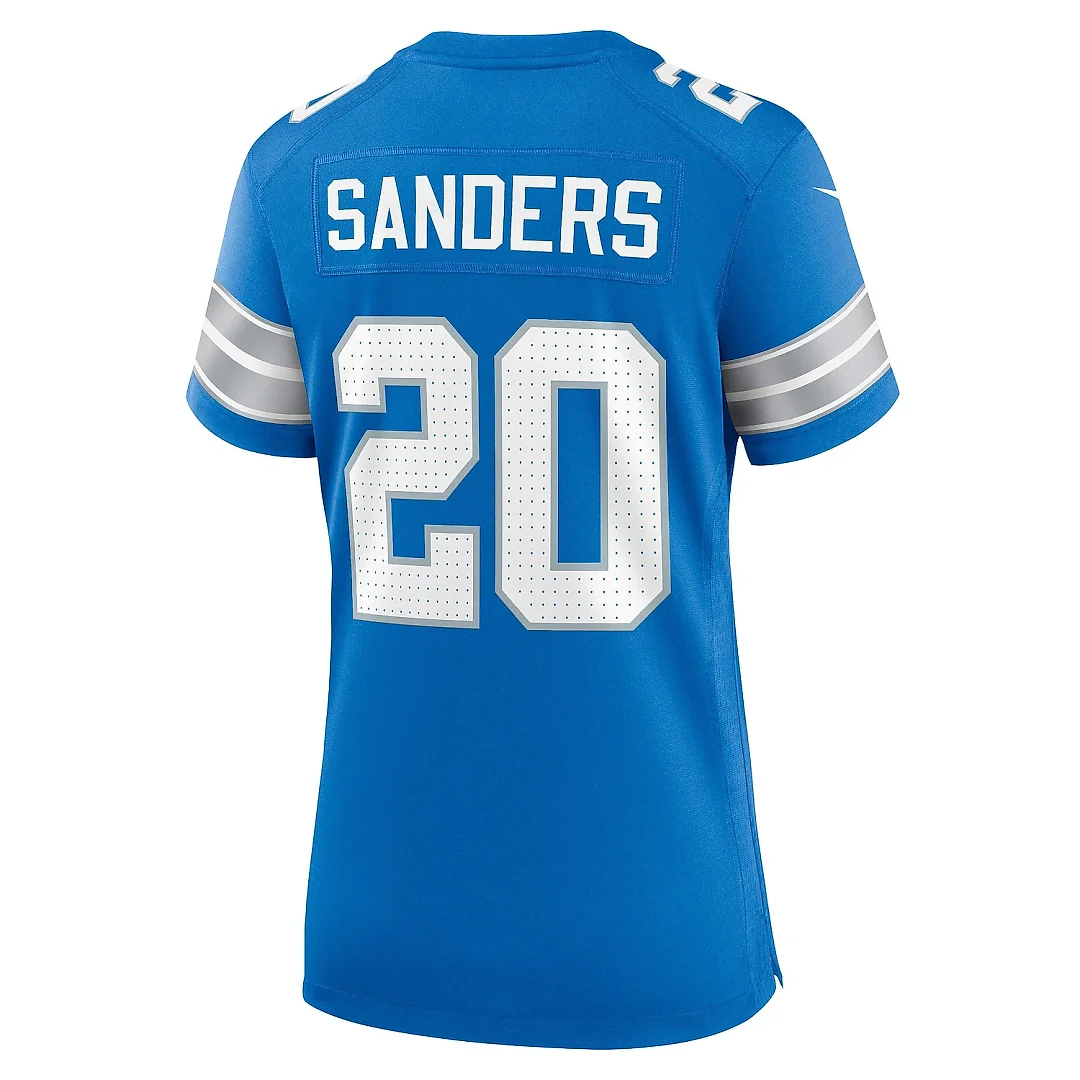 Zennovawear Women's Detroit Lions Barry Sanders Blue Retired Player Game Jersey