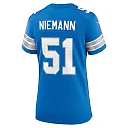 Zennovawear Women's Detroit Lions Ben Niemann Blue Team Game Jersey
