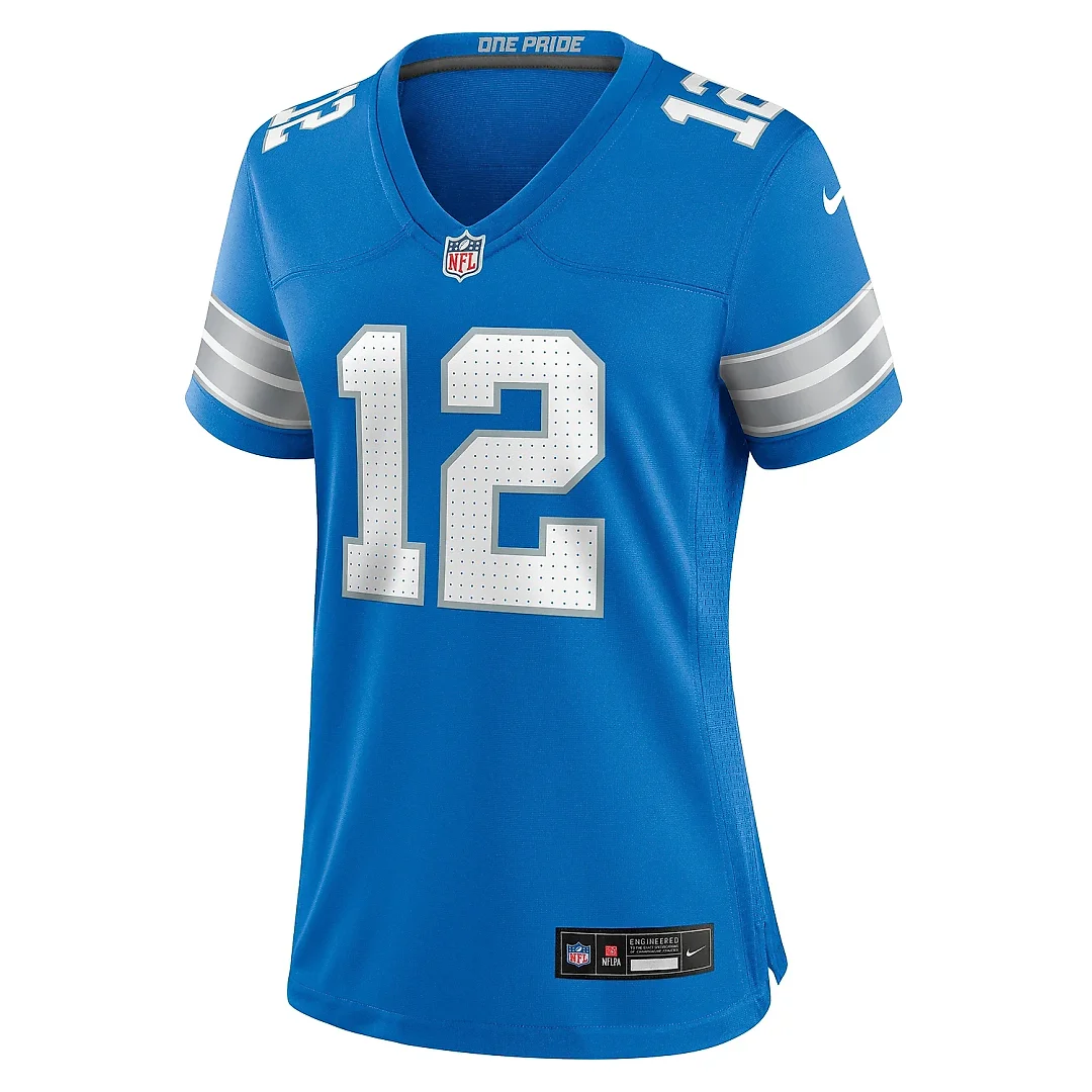 Zennovawear Women's Detroit Lions Brandon Joseph Blue Team Game Jersey