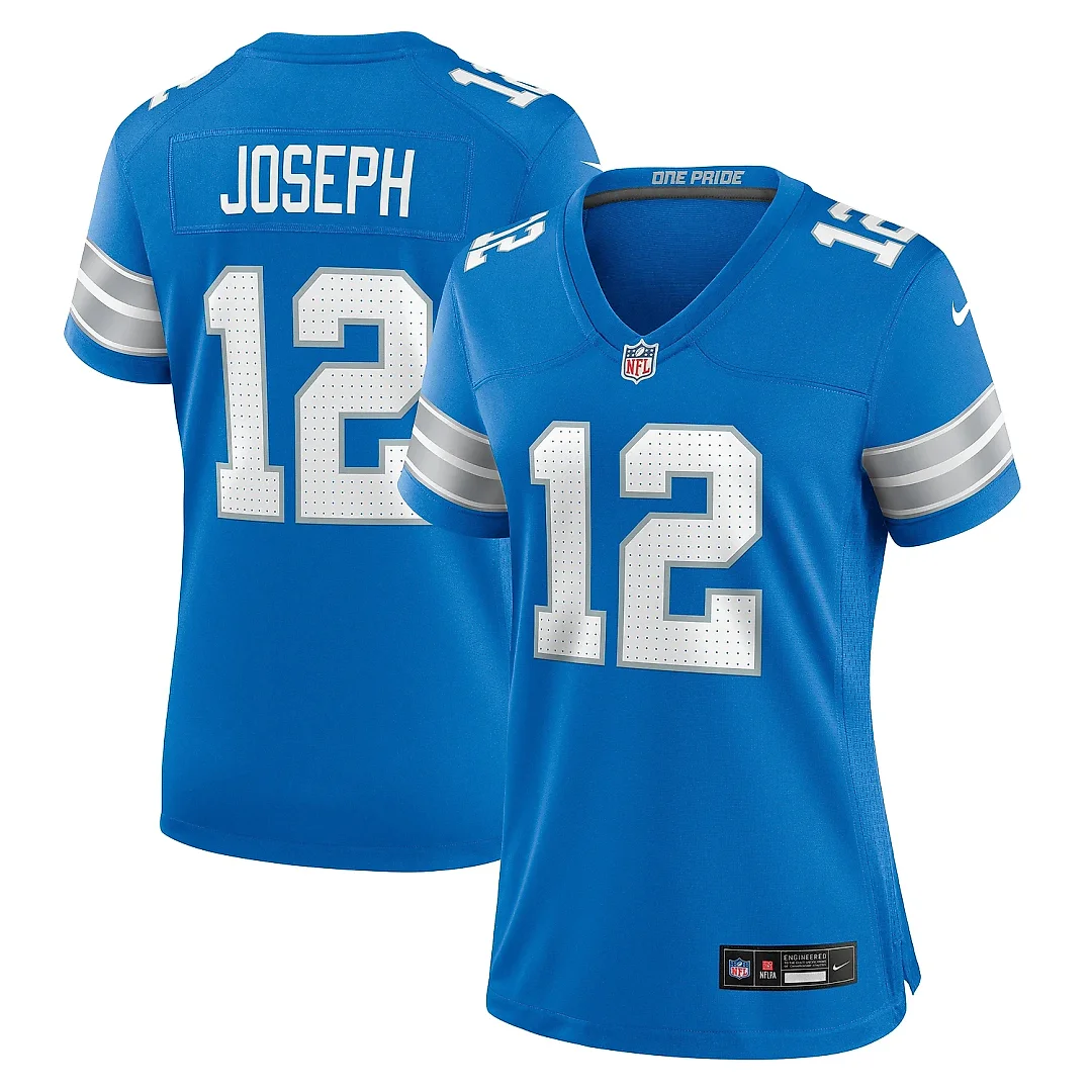 Zennovawear Women's Detroit Lions Brandon Joseph Blue Team Game Jersey