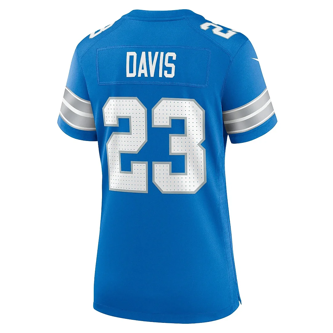 Zennovawear Women's Detroit Lions Carlton Davis Blue Team Game Jersey