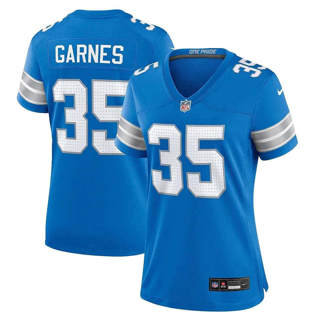 Zennovawear Women's Detroit Lions Chelen Garnes Blue Game Jersey