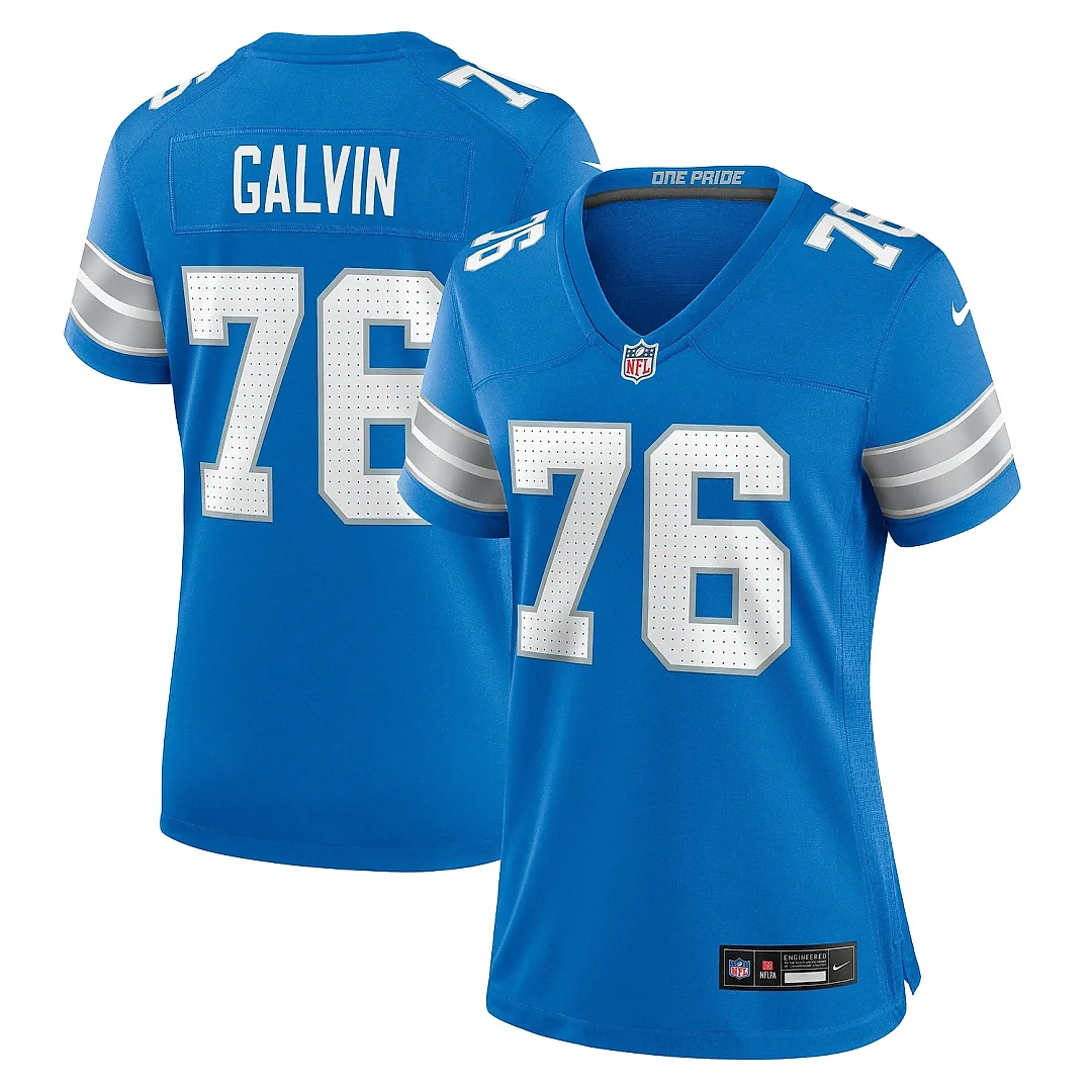 Zennovawear Women's Detroit Lions Connor Galvin Blue Team Game Jersey
