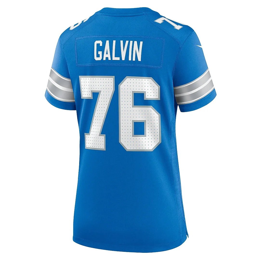 Zennovawear Women's Detroit Lions Connor Galvin Blue Team Game Jersey