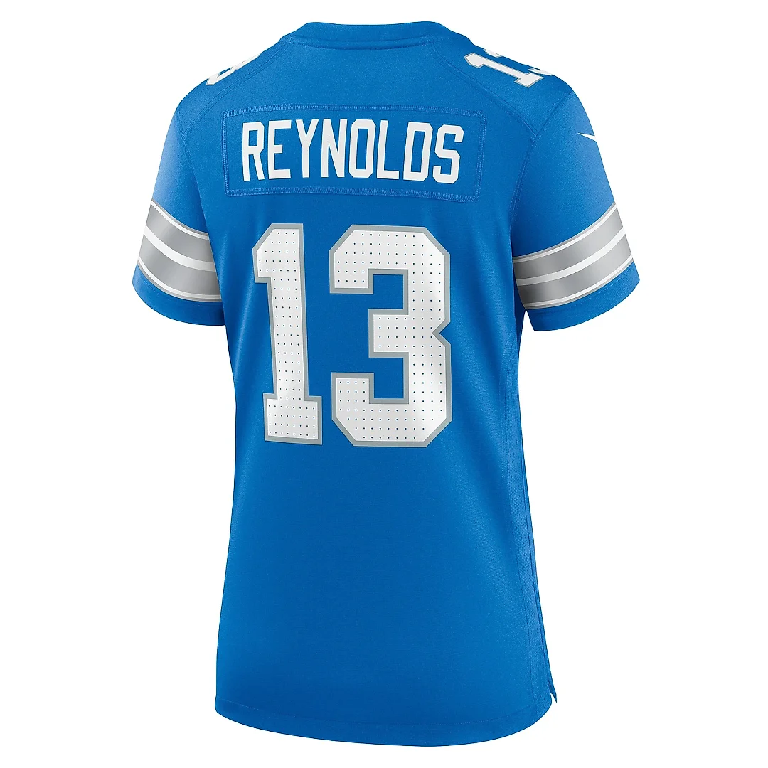 Zennovawear Women's Detroit Lions Craig Reynolds Blue Team Game Jersey