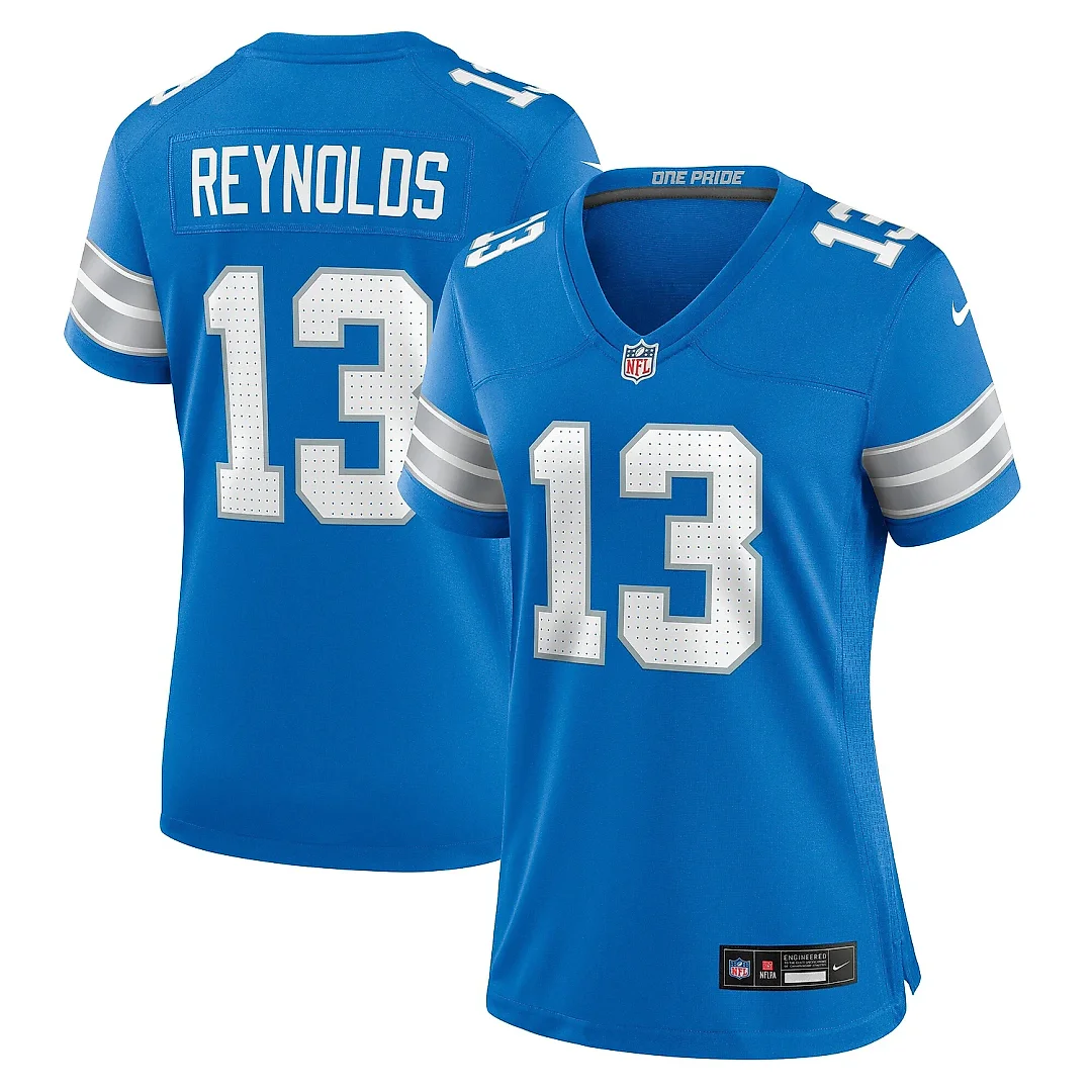 Zennovawear Women's Detroit Lions Craig Reynolds Blue Team Game Jersey