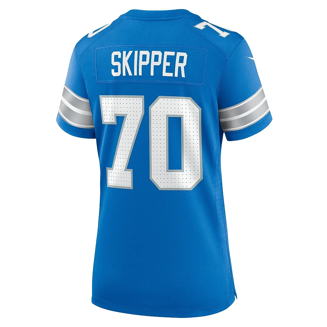 Zennovawear Women's Detroit Lions Dan Skipper Blue Team Game Jersey