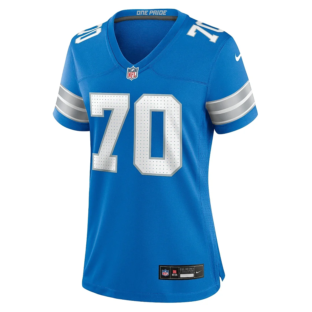 Zennovawear Women's Detroit Lions Dan Skipper Blue Team Game Jersey